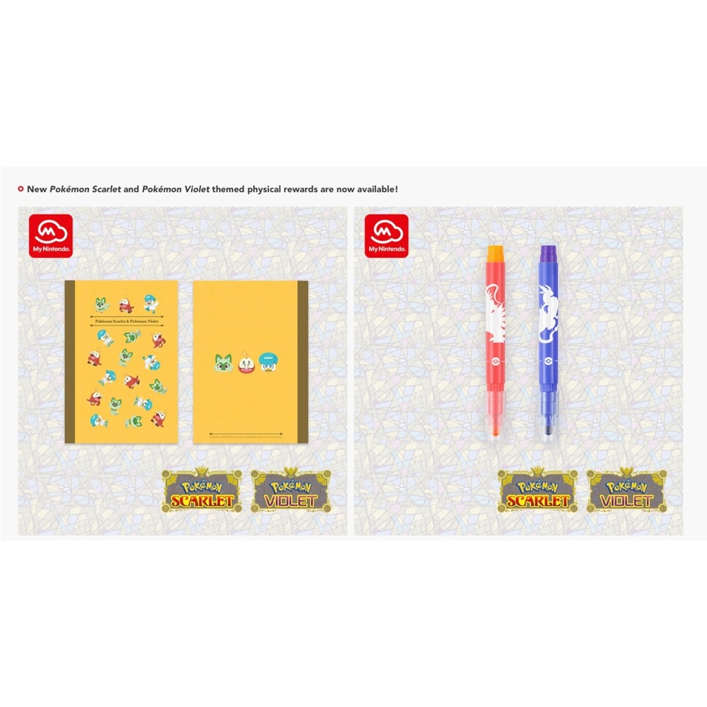 Scarlet and Violet Pokémon Set Mini Notebook And Highlighter Set